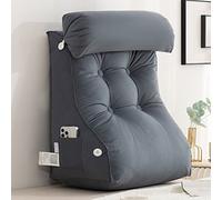 SUNMME Almohada De Lectura con Respaldo,Almohadas lumbares,Cojines Grandes Lectura,Almohadas Antireflujo Ergonómicas,cojín con Forma de cuña para Cama/Sofá/Suelo