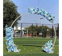 SUNMME Arco de Metal Moongate extraíble para Bodas, Fondo Redondo con Globos para jardín, para Ceremonias, Fiestas y cumpleaños, Dorado, 2,6 x 2 m (Ancho x Alto). 3,2 x 2,8 m.