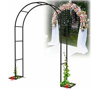 SUNMME Arco Grande para Rosas de Alta Resistencia, Soporte para Plantas trepadoras, Color Negro y Verde, Ancho 3 m x Alto 2,2 m, Transparente, Rosa-Ancho 3 (Verde, Ancho 2,4 m x Alto 2,2 m)