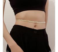 SUNMME Cinturón de cintura para niña, diseño de hojas doradas con cuentas, 104 cm