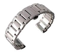 SUNMME Correa de reloj de acero firme de 18 mm, 20 mm, 22 mm, pulsera con botón pulsador, correa de reloj para hombres y mujeres con hebilla desplegable + 2 barras de resorte (20 mm, talla única)