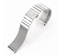 SUNMME Correa de reloj de acero inoxidable de 18 mm/20 mm/24 mm con extremo recto, cierre de mariposa, correa de reloj de repuesto para mujeres y hombres, pulsera de malla (un color 20 mm)
