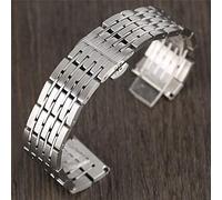 SUNMME Correa de reloj de acero inoxidable de 20mm, 22mm y 24mm, correa de relojes plateada, pulsera ajustable para hombres y mujeres + 2 barras de resorte (un color de 24mm)