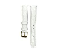 SUNMME Correa de Reloj de Cuero Beige Azulado, Correa de Reloj Genuina para Hora con Hebilla de Acero Inoxidable (Color: tamaño 20 mm) (Negro 14 mm) (Blanco 16 mm)