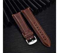 SUNMME Correa de Reloj de Cuero Genuino Retro de 18 mm, 20 mm y 22 mm para Relojes de 42 mm y 46 mm, Correa de liberación rápida (Color: Bruin, tamaño 20 mm) (Negro (Bruin 22 mm))