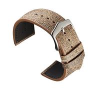 SUNMME Correa de reloj de liberación rápida para hombres y mujeres, correa de cuero de 20 mm y 22 mm para reloj y reloj inteligente (Caqui 20 mm)