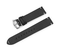 SUNMME Correas de Reloj de Piel de Becerro auténtica, Hechas a Mano, con Aceite de Cera, Colores marrón, 18 mm, 20 mm, 22 mm y 24 mm (tamaño: 20 mm) (Naranja 18 mm) (Negro 22 mm)