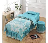 SUNMME Juegos de sábanas para Camilla de masajes, Juego de Cuatro Piezas de Fundas para Camilla de Belleza, colchas de algodón Suave para Fisioterapia Facial, Color sólido, para salón de SPA