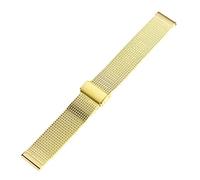 SUNMME Reloj de malla de acero inoxidable Gouden de 18/20/22 mm con correa de hebilla de gancho neutro Correa de repuesto (color: gouded, tamaño: 22 mm)