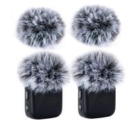 SUNMON 4 piezas gris cortavientos para DJI Mini Mic, micrófono peludo, espuma antipop, filtro de manguito pop, reducción de ruido, cubiertas de micrófono para micrófono DJI MINI