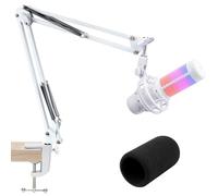 SUNMON Blanco Soporte de Micrófono Compatible con HyperX QuadCast S