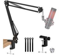 SUNMON Compatible con Fifine AM8 Boom Arm - Brazo de Metal para Micrófono (Juego brazo micrófono universal negro)