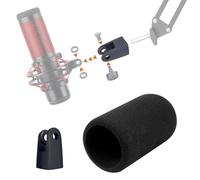 SUNMON Filtro Pop para HyperX QuadCast con Adaptador de Montaje - Cubierta de Micrófono de Espuma para HyperX QuadCast y QuadCast S