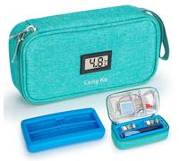 SUNMON Funda de viaje para viales y bolígrafo, bolsa aislante de transporte de insulina para diabéticos de larga duración, kit protector de botella pequeña con un ladrillo de hielo para mantener la