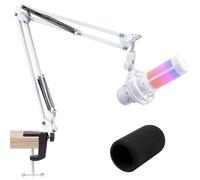 SUNMON HyperX QuadCast S para Soporte de micrófono, QuadCast S2 Blanco Soporte de Micrófono, Adecuado para QuadCast S, Blue Snowball, Blue Yeti, SoloCast y Otros Micrófonos