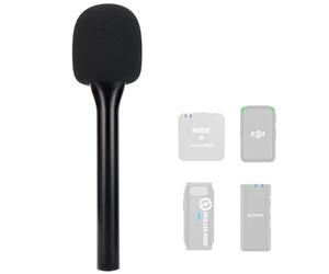 SUNMON Kit Adaptador Universal de Mano para Micrófono dji con Filtro Antipop, Soporte para Micrófono Inalámbrico con dji 1/2 y Rode Wireless GO Pro Synco G1/A2