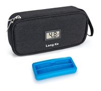 SUNMON Nevera Insulina Viaje, Estuche para Insulina con Pantalla de Temperatura, Pastillero de Viaje se Puede Refrigerar Durante 8-12 Horas (Negro)