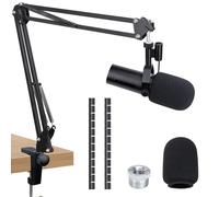 SUNMON Shure SM7dB Boom Arm - Soporte para micrófono con cubierta de espuma compatible con Shure SM7dB, brazo de micrófono ajustable con funda de cable SUNMON