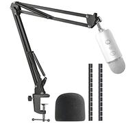 SUNMON Yeti - Soporte de brazo para micrófono con filtro pop, compatible con Blue Yeti, micrófono USB Blue Yeti Pro con funda para cable