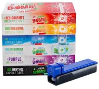 Sunmondo Fresh Bomb Mix - Juego de 6 tubos de cigarrillos con 6 sabores, 600 casquillos, incluye tapón