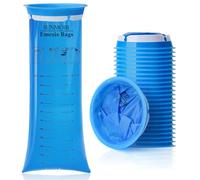 SUNMORI - Paquete de 24 bolsas desechables para vómitos, 1000 ml, resistentes a fugas, bolsas de emmesis portátiles de grado médico, bolsas desechables para mareos por movimiento, niños, adultos,
