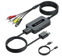 SUNNATCH Cable convertidor HDMI a S-Video RCA con S-Video + RCA + cable HDMI, adaptador HDMI Svideo HDMI a compuesto AV CVBS, convertidor HDMI a S-Video RCA