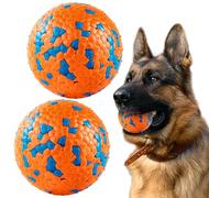 SUNNEKO 2 PCS Pelota para Perros pequeños y medianos Pelota interactiva para Perros, Pelota de fútbol con Perro, Juguete de Agua, Flotante, Indestructible, Inteligencia, diámetro de 7 cm