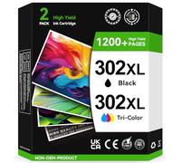 Sunnieink Cartuchos 302, Cartucho 302 Reemplazo para 302 XL Negro y Color, 302XL Compatible con Tinta Impresora OfficeJet 3835 3833 3830 5232 5220 5230 3831 Envy 4520 4527 DeskJet 3639 2130
