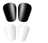 SUNNIFLY 2 Pares de Espinilleras Personalizadas, Mini Espinilleras Futbol Niño, 9.5 x 6cm, Aptas para Niños y Jóvenes (Negras+Blancas)