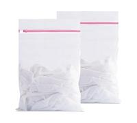 SUNNIFLY 2 Piezas Bolsa Lavadora Ropa Interior, 30 x 40cm Red Lavadora con Cremallera Oculta, Reutilizable (Rosa)