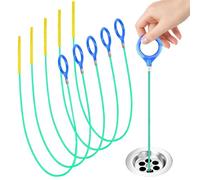 SUNNIFLY 5 x Desatascador Tuberias，Las Limpia Tuberias en Espiral de 90 cm，para Baños y Fregaderos de Cocina (Verde)