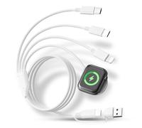SUNNIFLY Cable de Carga Multifuncional 4 en 2, Cargador iWatch, Cargador iPhone Apple, Cable de Carga USB C y Micro USB (Longitud 1,2 Metros)