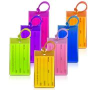 SUNNIFLY Etiquetta Maleta Viaje, Identificador de Maletas en PVC, Etiquetas para Maletas，Anti - pérdida, Impermeable, Escribible [7 Colores]