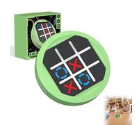 SUNNIFLY Tres en Raya Electronico，3 Modos de Consola de Rompecabezas，Tic TAC Toe para Reuniones Familiares, Juegos Diarios, Camping, Regalos de Cumpleaños (Verde)