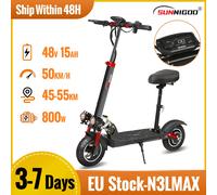 Potente patinete eléctrico de 800W, 48V, 15Ah, velocidad máxima, 50 km/h, alcance de 50km, N3LMAX 48V 15Ah 800W RED