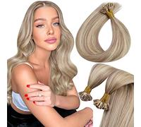 Sunny 100 Remy Hair 16" U Tip Pelo Humano 50g Natural Blond #18/613 Keratina Brasilena Extension 1g/pieza