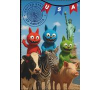 Sunny Adventures Notebook Statue of Liberty: Funny Lined Journal with Colorful Creatures Riding Animals by the Statue of Liberty - 6"x9" , 100 Pages
