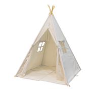 Sunny Alba Tienda Tipi infantil Crema | Tienda de Juegos con Alfombra | 120x120 cm