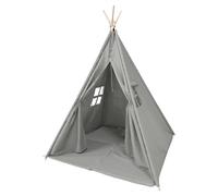 Sunny Alba tienda tipi para ninos en gris | indienner / tipi / tienda wigwam con suelo para habitacion infantil | tienda de juego de algodon 120x120 cm