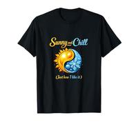 Sunny and Chill HVAC Termostato Yin Yang Humor Camiseta