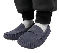 Sunny&Baby Zapatos Mocasines para niños Mocasines para niños Estilo Deslizante Suela Exterior Antideslizante fácil de encender y Apagar Resistente a la abrasión (Color : Azul, tamaño : 23 EU)