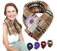 Sunny Bay Lavender-scented Extra Long Neck Heat Wrap, Aromatherapy, Microwavable (London plaid camel) by Sunny Bay