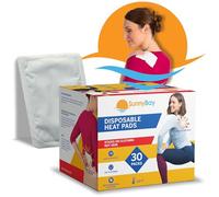 Sunny Bay Los parches de calor (paquete de 30) para el dolor de espalda superior, cuello hombro alivio del dolor y los calambres menstruales: inflable activado desechable auto adhesivo Terapia Pads 30 parches de calor corporal Blanco