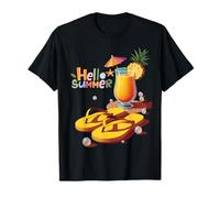 Sunny Beach Style Hello Summer Vibes Juice Cocktail Tropical Camiseta