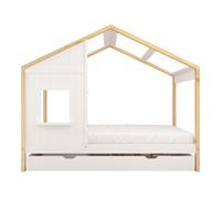 Sunny Beau Cama con cajon Marron/Blanco | Cama para ninos - Sin colchon | 208 x 97 x 171 cm / para colchon de dimensiones: 90 x 200 cm