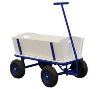 Sunny Billy Beach Wagon Carro Jardin en azul, Carrito Playa | Carrito Jardin, madera, para ninos con ruedas neumaticas | Carro Playa, Carro Playa Ruedas Grandes, 94,5 x 61 x 97 cm, max 100 kg