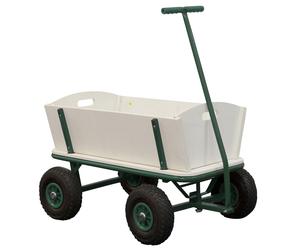 Sunny Billy Beach Wagon Carro Jardin en Verde, Carrito Playa | Carrito Jardin, madera, para ninos con ruedas neumaticas | Carro Playa, Carro Playa Ruedas Grandes, 94,5 x 61 x 97 cm, max 100 kg