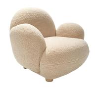 Sunny Bini Sillon Infantil, Tejido Teddy, Beige | Silla para la Sala de Juegos o la habitacion - 55 x 66 x 54 cm - a Partir de 3 Anos - 100 kg MAX.