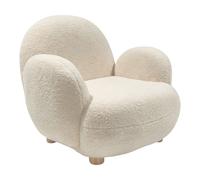 Sunny Bini Sillon infantil, Tejido Teddy, Crema | Silla para la sala de juegos o la habitacion - 55 x 66 x 54 cm - a partir de 3 anos - 100 kg max