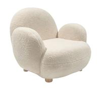 Sunny Bini Sillon Infantil, Tejido Teddy, Crema | Silla para la Sala de Juegos o la habitacion - 55 x 66 x 54 cm - a Partir de 3 Anos - 100 kg MAX.